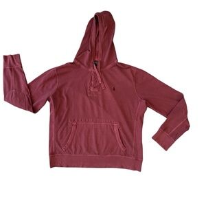 Ralph Lauren worsted Red Oversized Long Sleeve Hoodie